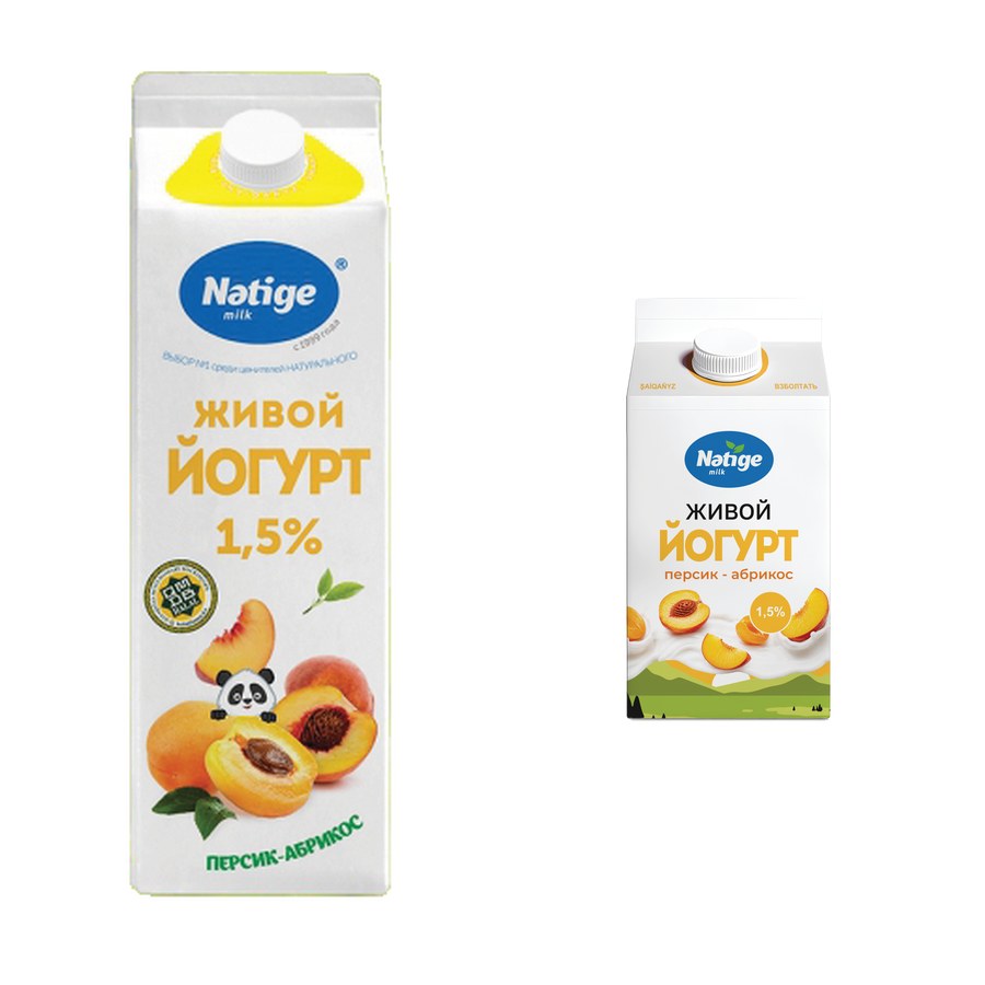 Йогурт живой персик-абрикос 1,5%